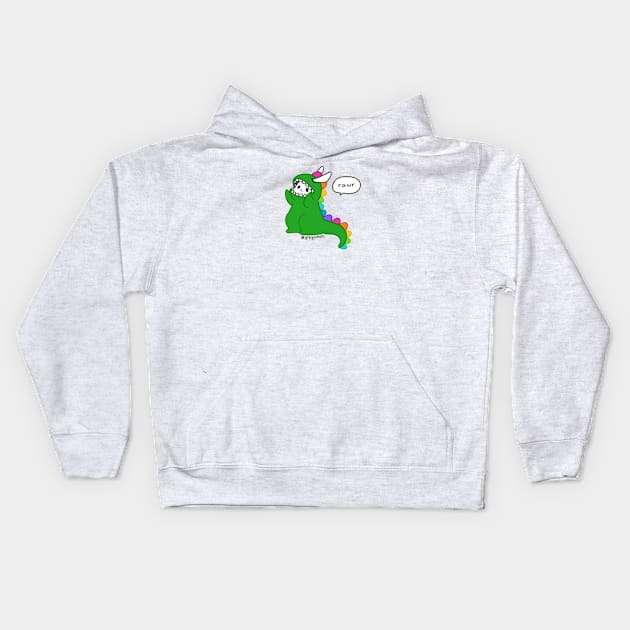 Tiny Rawr Kids Hoodie by greys